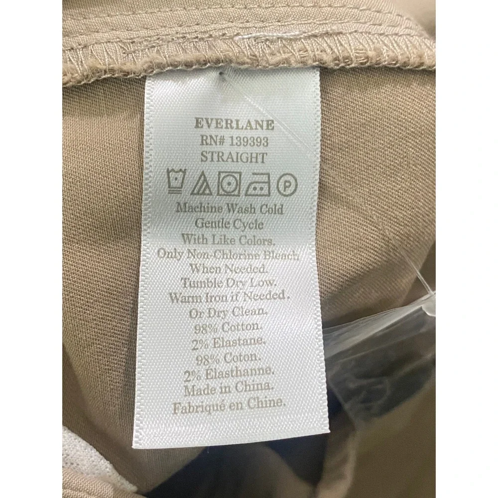 Everlane Chinos Mens 40x30 Khaki New Straight Fit Performance Cotton Pants